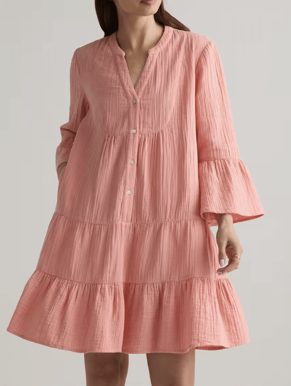 Why Coral Is the Easiest Color to Add to Your Summer Wardrobe 50 is not old fashion blogger organic cotton dress